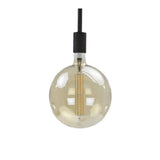 Sorgente luminosa Filamento LED Lampadina Ø9,5 DH Interno Vetro colore ambra LxPxH 15x10x10 Vetro colore ambra Foto bianca vista frontale