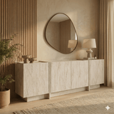 Credenza travertino nobilitato Lowen 180x45x80 cm