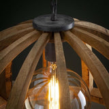 Hanging lamp Madri DH Interior Mango LxWxH 102x38x35 Legno di mango Dettaglio fotografico atmosferico