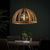 Lampada a sospensione Madri DH Interior Mango LxLxH 69x69x50 Legno di mango Vista frontale della foto suggestiva