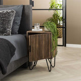 Comodino Tory DH Interior Mango LxLxH 65x45x35 Legno di mango Foto atmosferica vista frontale diagonale