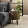 Comodino Tory DH Interior Mango LxLxH 65x45x35 Legno di mango Foto atmosferica vista frontale diagonale