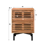 Comodino Monja DH Interior Acacia LxLxH 70x53x43 Legno di acacia Bianco Indicazione dimensione foto