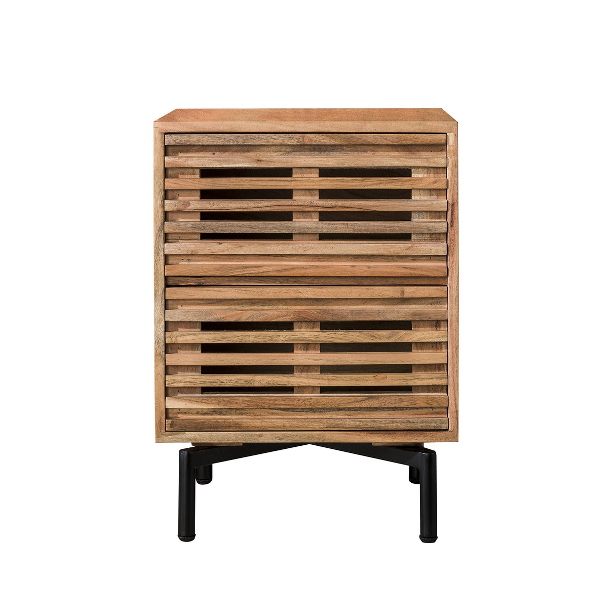 Comodino Monja DH Interior Acacia LxLxH 70x53x43 Legno di acacia Bianco foto vista frontale