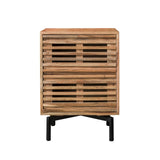 Comodino Monja DH Interior Acacia LxLxH 70x53x43 Legno di acacia Bianco foto vista frontale