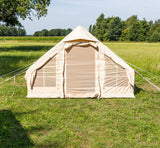 Tenda Quattro Persone Gonfiabile Beige 300x200x210 cm Dimehouse Beige LxPxA 75x48x38 Cotone Foto atmosferica vista frontale
