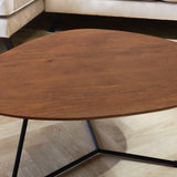 Tavolino Zoë Noce Dimehouse Marrone LxPxH 91x82x23 Legno di mango Dettaglio fotografico atmosferico