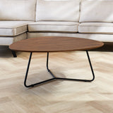 Tavolino Zoë Noce Dimehouse Marrone LxPxH 91x82x23 Legno di mango Foto atmosferica vista frontale diagonale