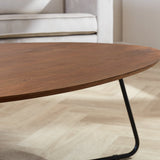 Tavolino Zoë Noce Dimehouse Marrone LxPxH 91x82x23 Legno di mango Dettaglio fotografico atmosferico