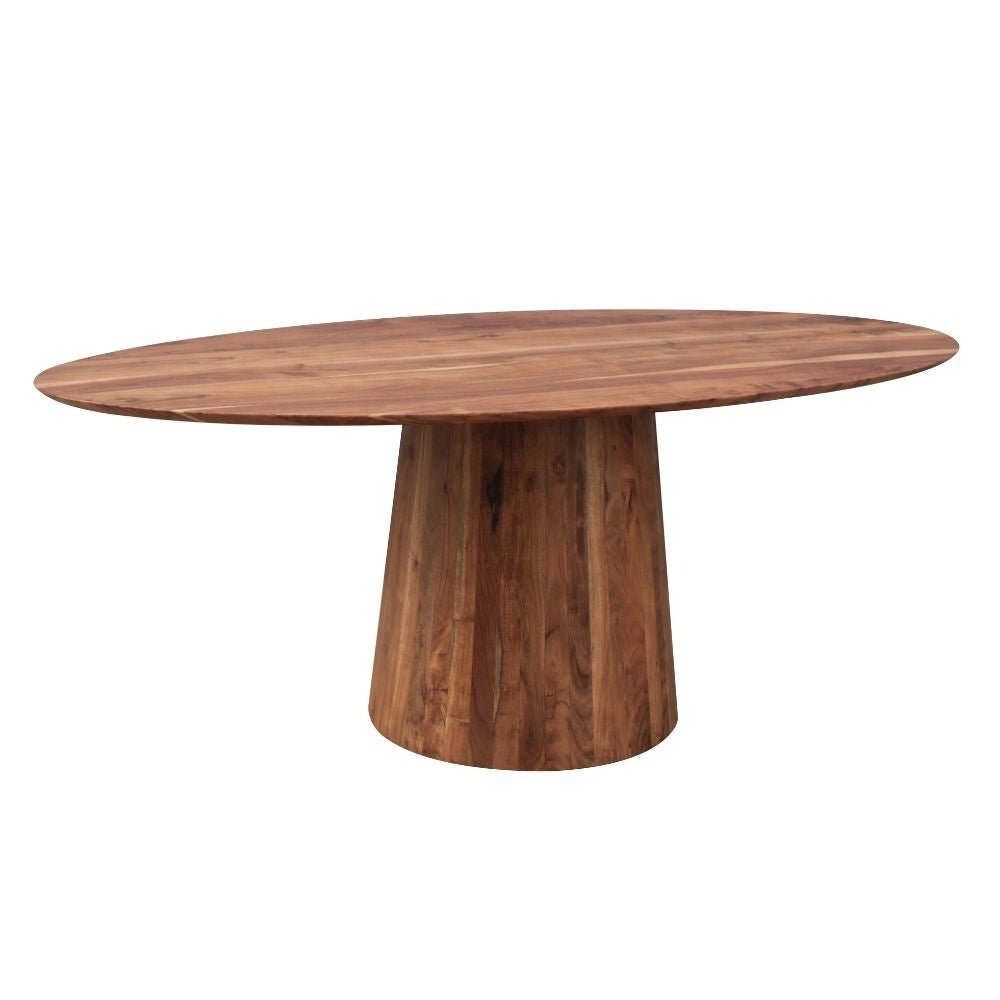 Tavolo da pranzo Amelia Dimehouse Rovere LxPxH 208x108x11 Legno di acacia Foto suggestiva vista diagonale frontale