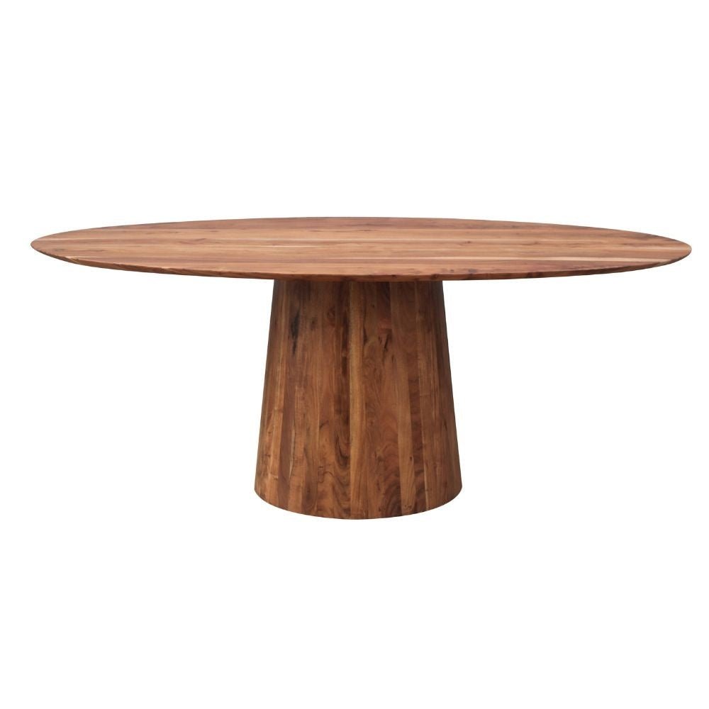 Tavolo da pranzo Amelia Dimehouse Rovere LxPxH 208x108x11 Legno di acacia Foto suggestiva vista diagonale frontale