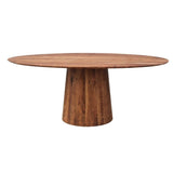 Tavolo da pranzo Amelia Dimehouse Rovere LxPxH 208x108x11 Legno di acacia Foto suggestiva vista diagonale frontale