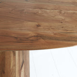Tavolo da pranzo Amelia Dimehouse Rovere LxPxH 208x108x11 Legno di acacia Foto suggestiva vista diagonale frontale
