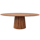 Tavolo da pranzo Amelia Dimehouse Rovere LxPxH 228x108x11 Legno di acacia Foto suggestiva vista diagonale frontale