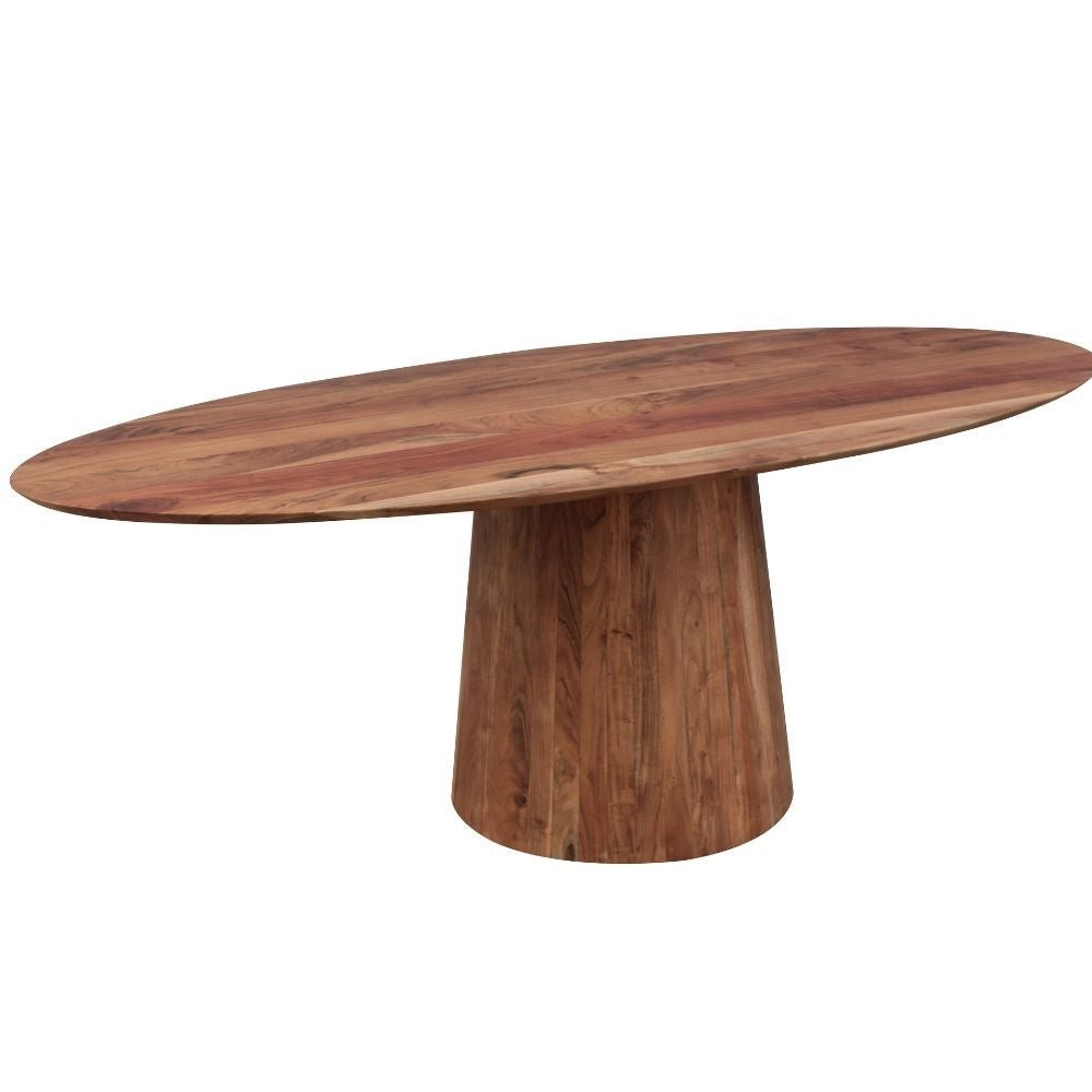 Tavolo da pranzo Amelia Dimehouse Rovere LxPxH 228x108x11 Legno di acacia Foto suggestiva vista diagonale frontale