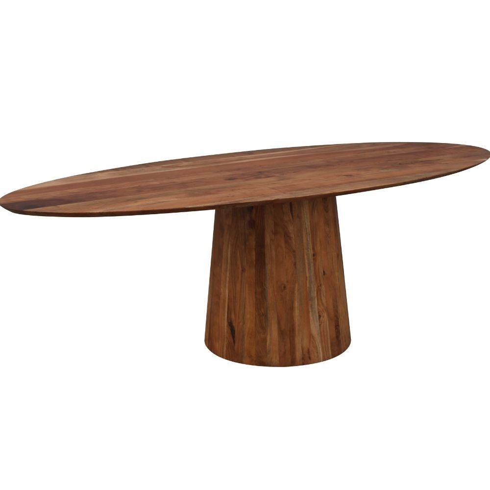 Tavolo da pranzo Amelia Dimehouse Rovere LxPxH 248x108x11 Legno di acacia Foto suggestiva vista diagonale frontale