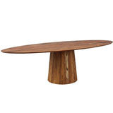 Tavolo da pranzo Amelia Dimehouse Rovere LxPxH 268x108x11 Legno di acacia Foto suggestiva vista diagonale frontale
