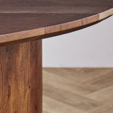 Tavolo da pranzo Yves Finitura Noce Dimehouse Marrone LxPxH 185x105x9 Legno di acacia Dettaglio fotografico atmosferico