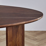 Tavolo da pranzo Yves Finitura Noce Dimehouse Marrone LxPxH 225x115x9 Legno di acacia Dettaglio fotografico atmosferico