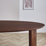 Tavolo da pranzo Yves Finitura Noce Dimehouse Marrone LxPxH 265x115x9 Legno di acacia Dettaglio fotografico atmosferico