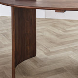 Tavolo da pranzo Yves Finitura Noce Dimehouse Marrone LxPxH 265x115x9 Legno di acacia Dettaglio fotografico atmosferico
