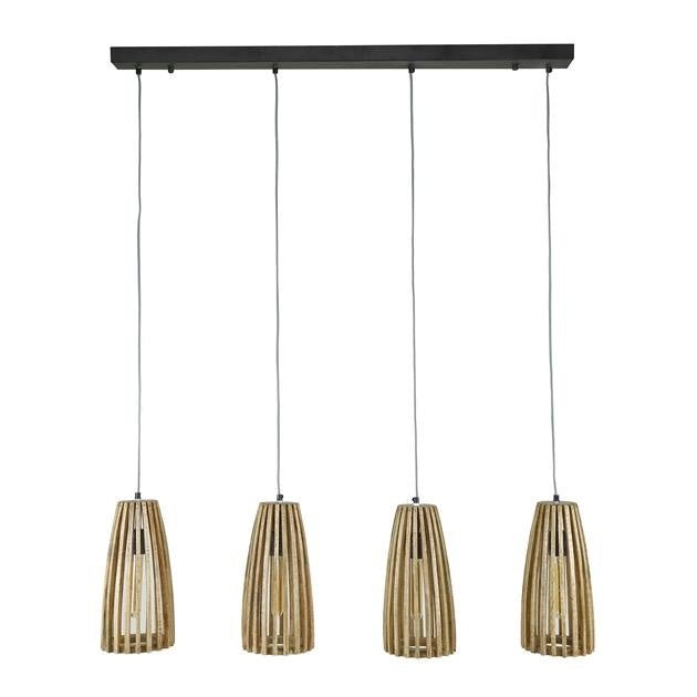 Lampada a sospensione Elias DH Interior Mango LxLxH 140x42x20 Legno di mango Vista frontale della foto bianca