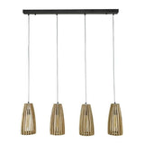 Lampada a sospensione Elias DH Interior Mango LxLxH 140x42x20 Legno di mango Vista frontale della foto bianca