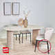 Tavolo da pranzo ovale Jimi 180x90 cm travertino beige