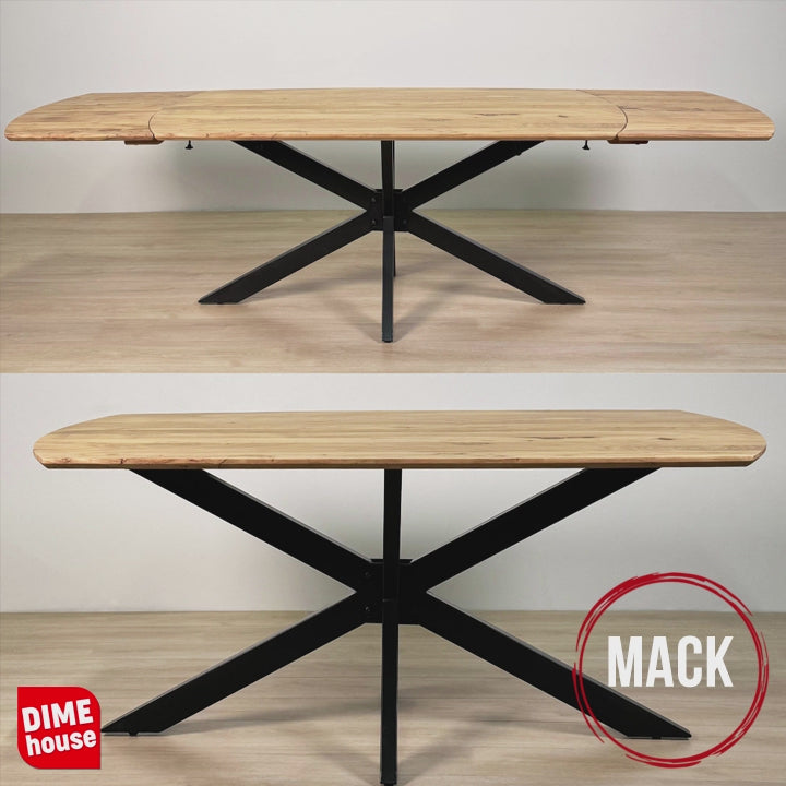 Tavolo da pranzo allungabile danese Mack ovale in legno di acacia 175-275x90 cm
