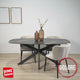 Tavolo da pranzo Dolore 180x90 cm Ovale Danese Effetto Marmo Nero