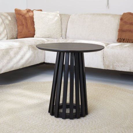 Tavolino Rory Nero Dimehouse Nero LxPxH 55x55x55 Legno di acacia Foto suggestiva vista frontale