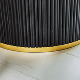 Tavolo da pranzo Elora Dimehouse Nero LxPxA 135x135x9 Legno di mango Dettaglio fotografico atmosferico