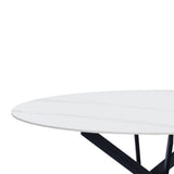 Tavolo da pranzo Vivian Bianco Dimehouse Bianco LxPxH 141x141x11 Pietra sinterizzata Dettaglio foto bianco