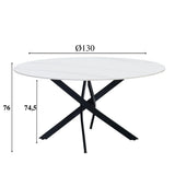 Tavolo da pranzo Vivian Bianco Dimehouse Bianco LxPxH 141x141x11 Pietra sinterizzata Indicazione dimensione foto bianca