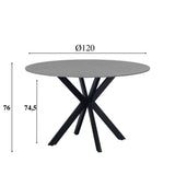 Tavolo da pranzo Yuna grigio Dimehouse Grigio LxPxH 132x132x11 Pietra sinterizzata Indicazione dimensione foto bianca
