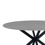 Tavolo da pranzo Yuna grigio Dimehouse Grigio LxPxH 132x132x11 Pietra sinterizzata Dettaglio foto bianco