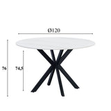 Tavolo da pranzo Yuna Bianco Dimehouse Bianco LxPxH 132x132x11 Pietra sinterizzata Indicazione dimensione foto bianca