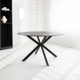 Tavolo da pranzo Yuna grigio Dimehouse Grigio LxPxH 141x141x11 Pietra sinterizzata Foto atmosferica vista frontale diagonale