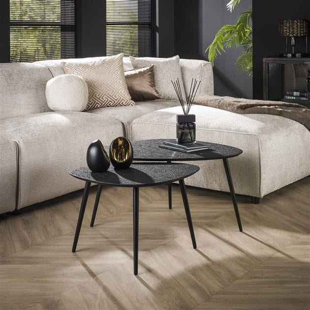Tavolino Luna DH Interior Grey LxLxH 83x13x12 Grigio Foto ambientale vista diagonale frontale