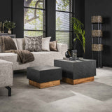 Tavolino Vigo DH Interior Slate LxLxH 67x67x51 Slate Foto atmosferica vista frontale diagonale