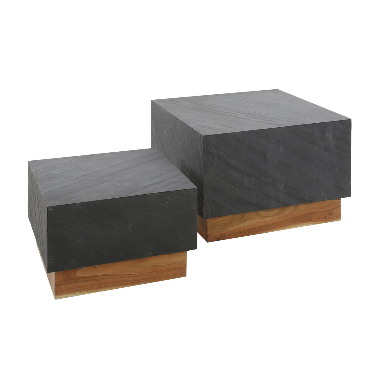 Tavolino Vigo DH Interior Slate LxLxH 67x67x51 Slate Bianco foto diagonale vista frontale