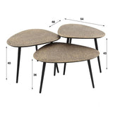 Tavolino Betty DH Interior Bronzo LxLxH 65x55x16 Bronzo Bianco Indicazione dimensione foto