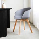 Sedia per sala da pranzo Herning Dimehouse Grigio LxPxA 68x60x51 Plastica Foto atmosferica vista laterale
