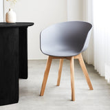 Sedia per sala da pranzo Herning Dimehouse Grigio LxPxH 68x60x51 Plastica Foto atmosferica vista frontale