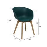 Sedia per sala da pranzo Herning Dimehouse Verde LxPxA 68x60x51 Plastica Indicazione dimensione foto bianca