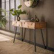 Toeletta Alisa DH Interior Acacia LxLxH 125x46x23 Legno di acacia Foto atmosferica vista frontale diagonale