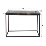 Toeletta Minette DH Interior Nero e oro LxPxA 104x40x13 Teak Bianco Indicazione dimensione foto