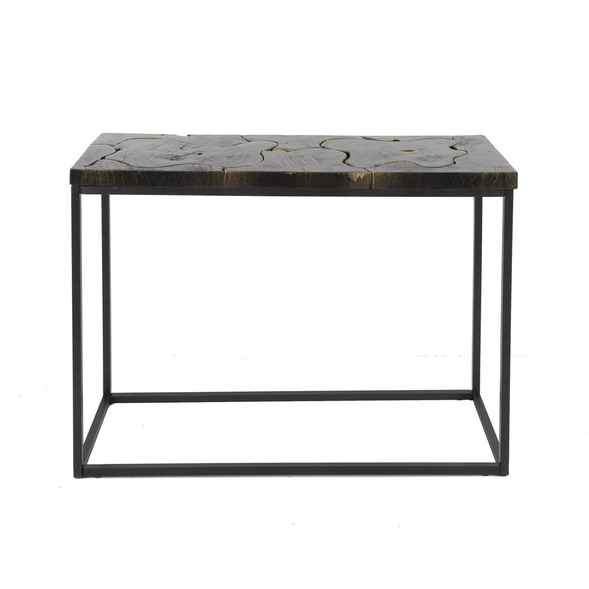 Toeletta Minette DH Interior Nero e oro LxPxA 104x40x13 Teak Bianco foto vista frontale