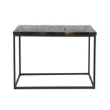 Toeletta Minette DH Interior Nero e oro LxPxA 104x40x13 Teak Bianco foto vista frontale