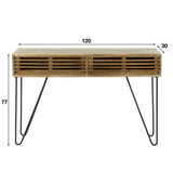 Toeletta Hans DH Interior Mango LxLxH 126x27x26 Legno di mango Indicazione della dimensione della foto in bianco